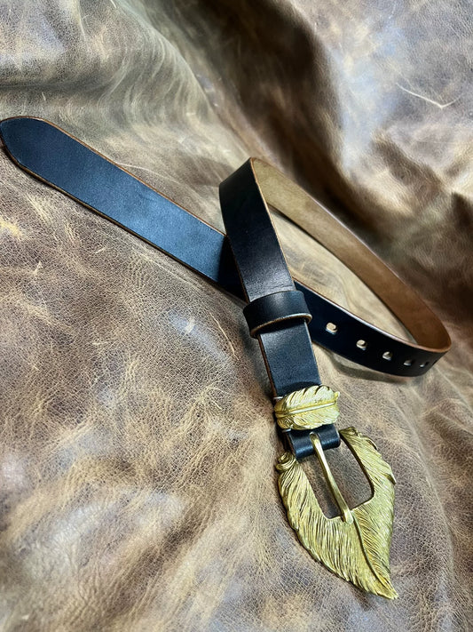 3cm Black JF Bridle Leather — Handmade Belt