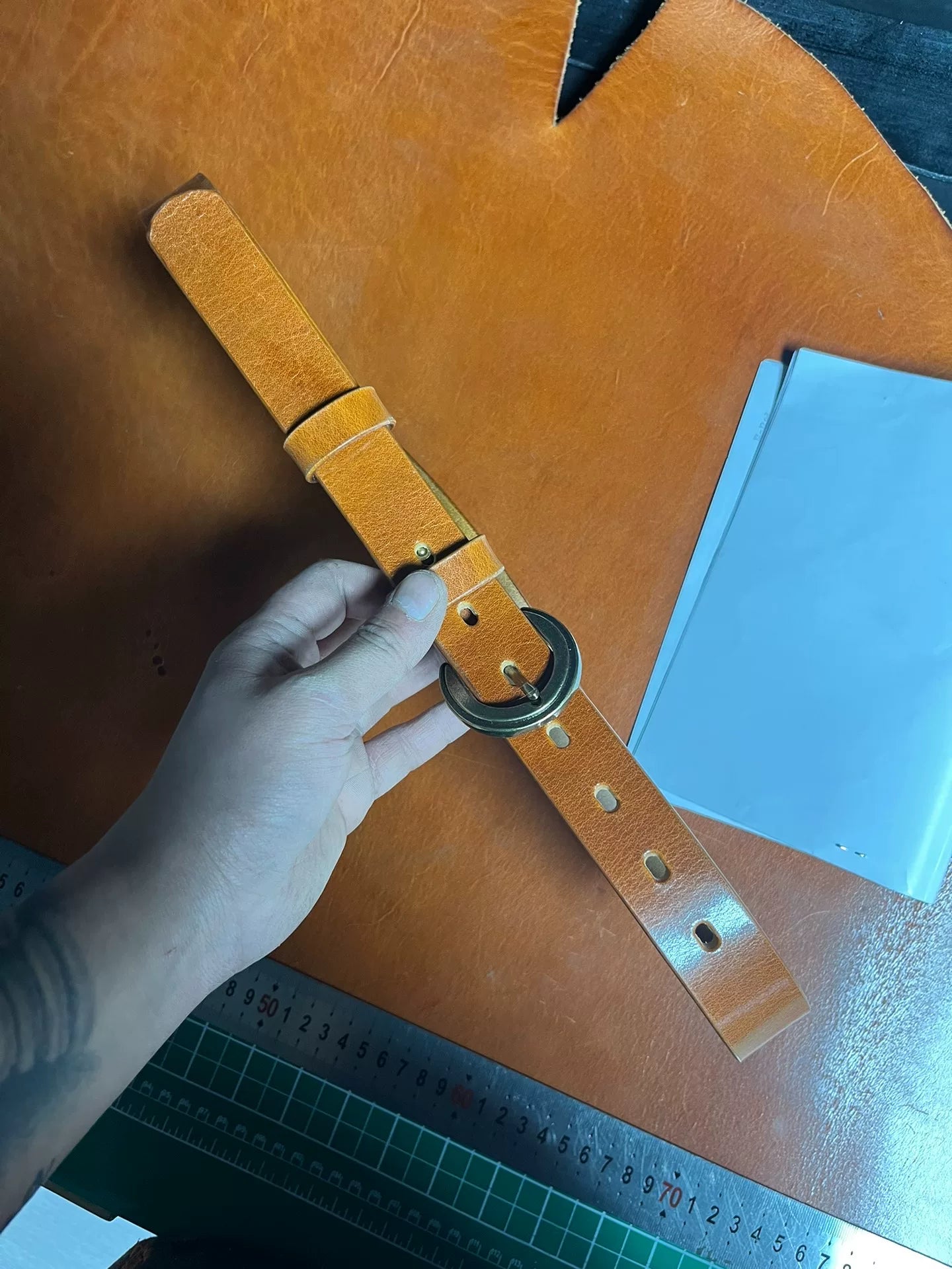 Italian imported vegetable tanned wax genuine leather first layer c…