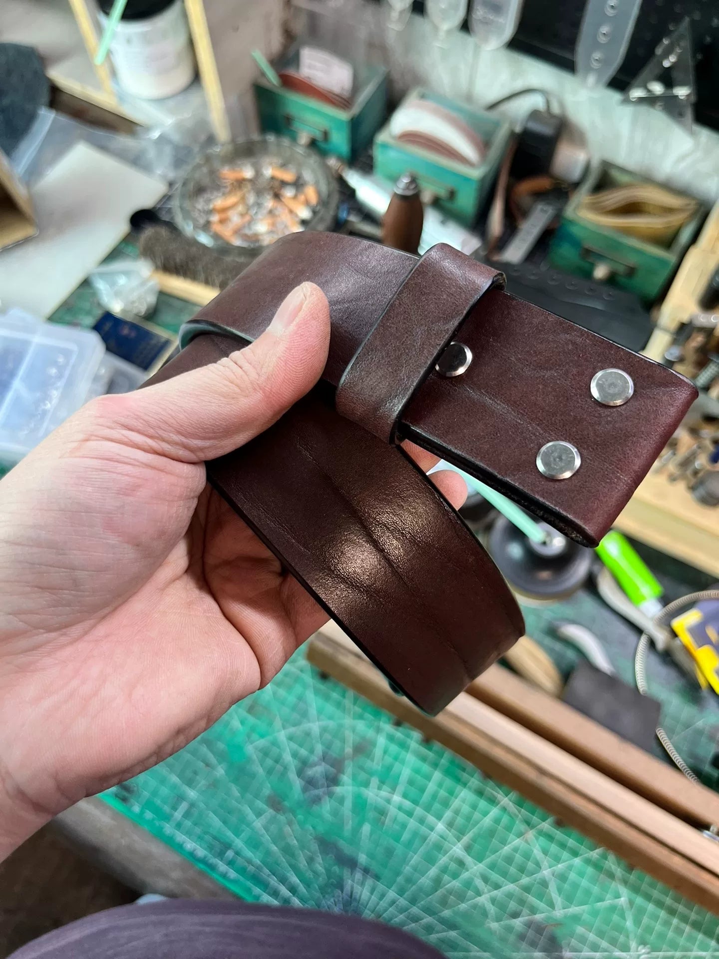 First-layer cowhide handmade belt