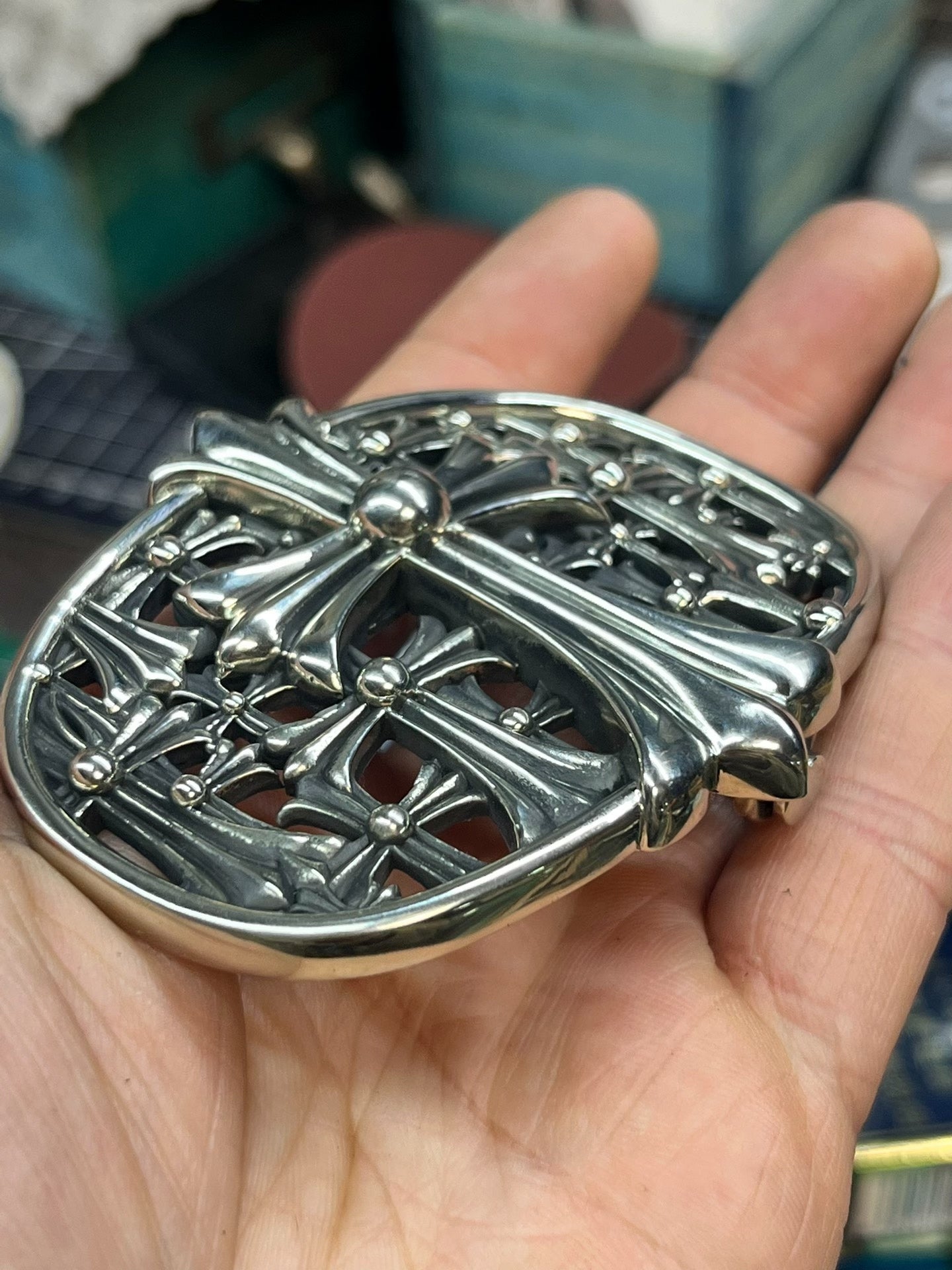 Chrome-Heart Tomb Buckle — Real Item, Clear Engraving