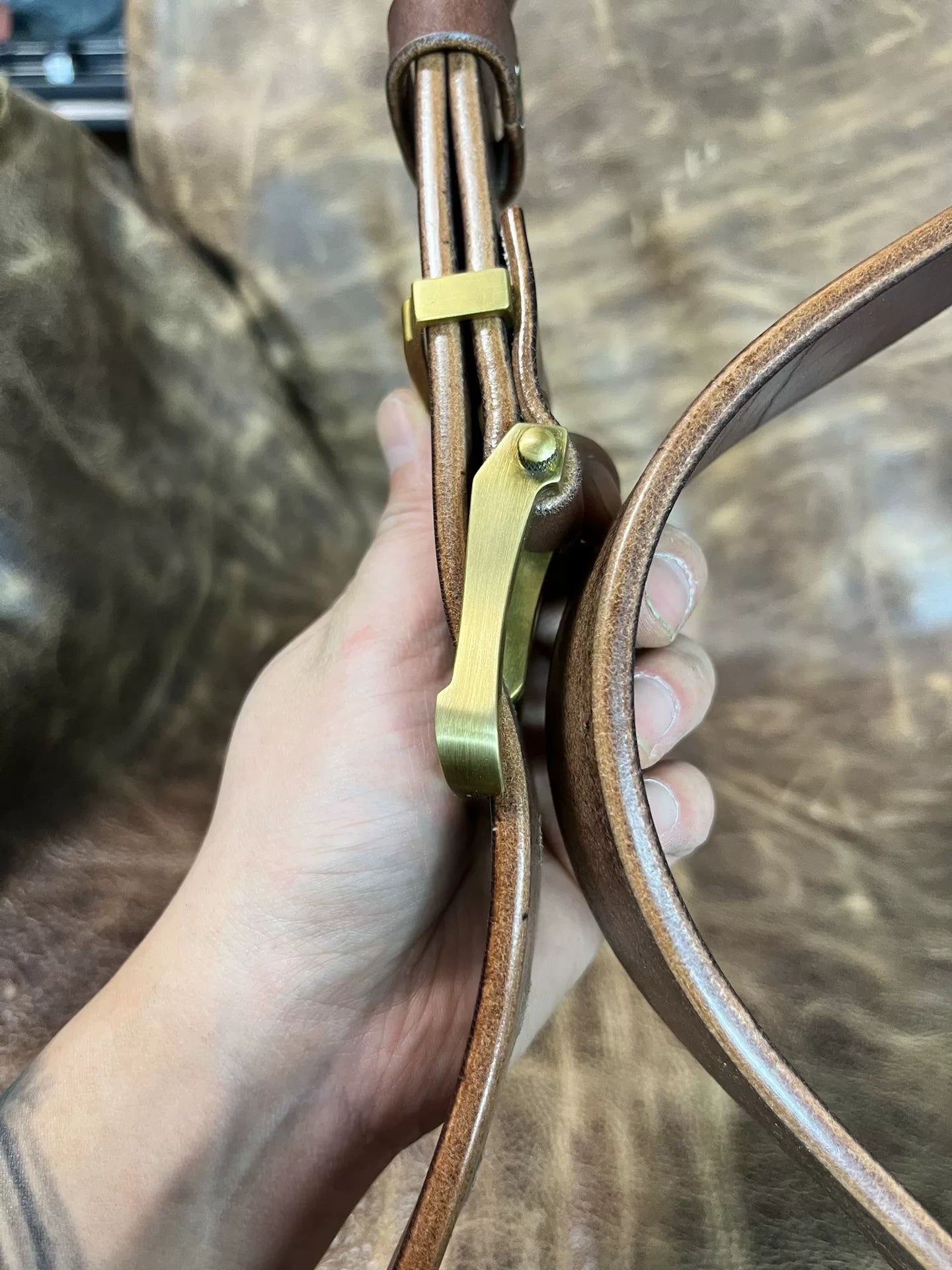 Zhaonan fat brown color with genuine cow buckle