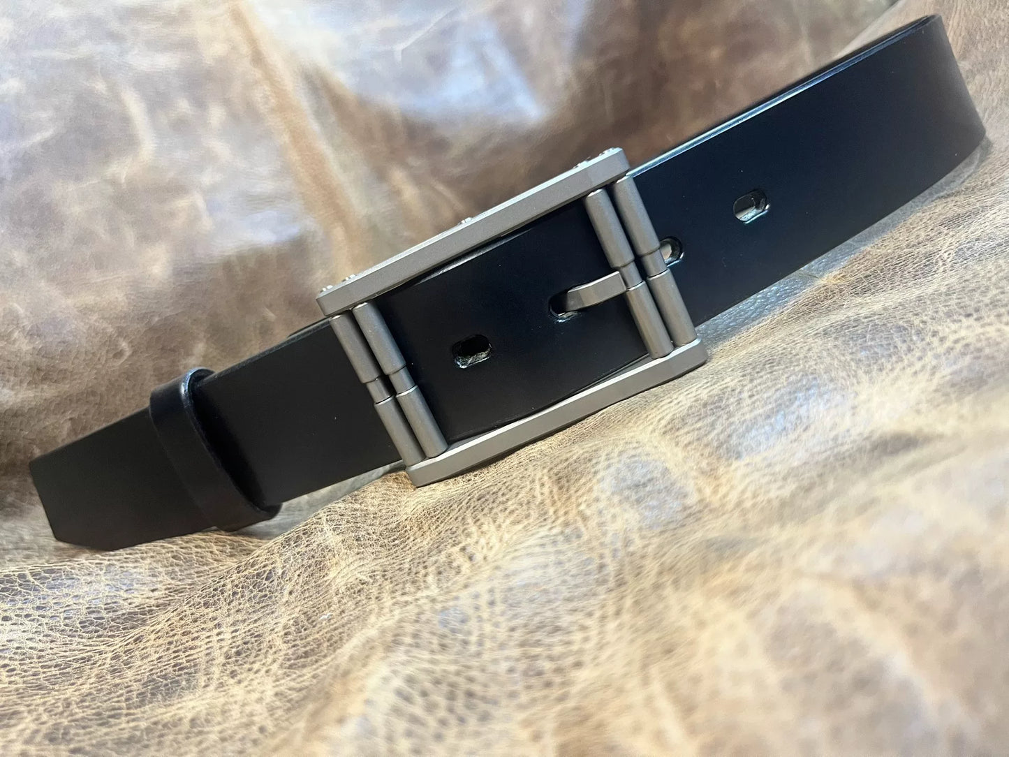 Xifeng Sui pure titanium belt buckle handmade custom belt black TWS…
