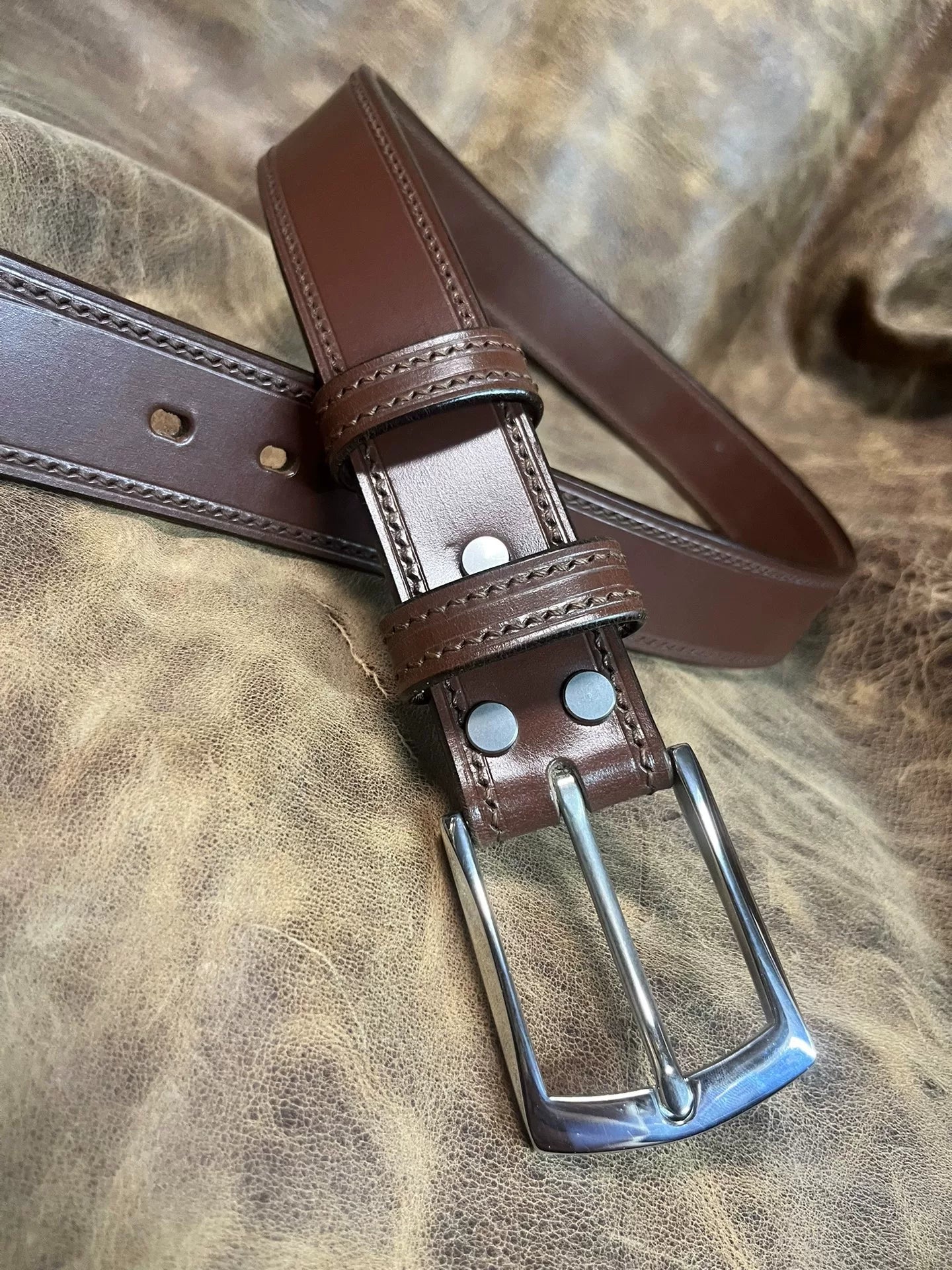 TWS Thomas Bridle Leather Handmade Belt — Imported from UK