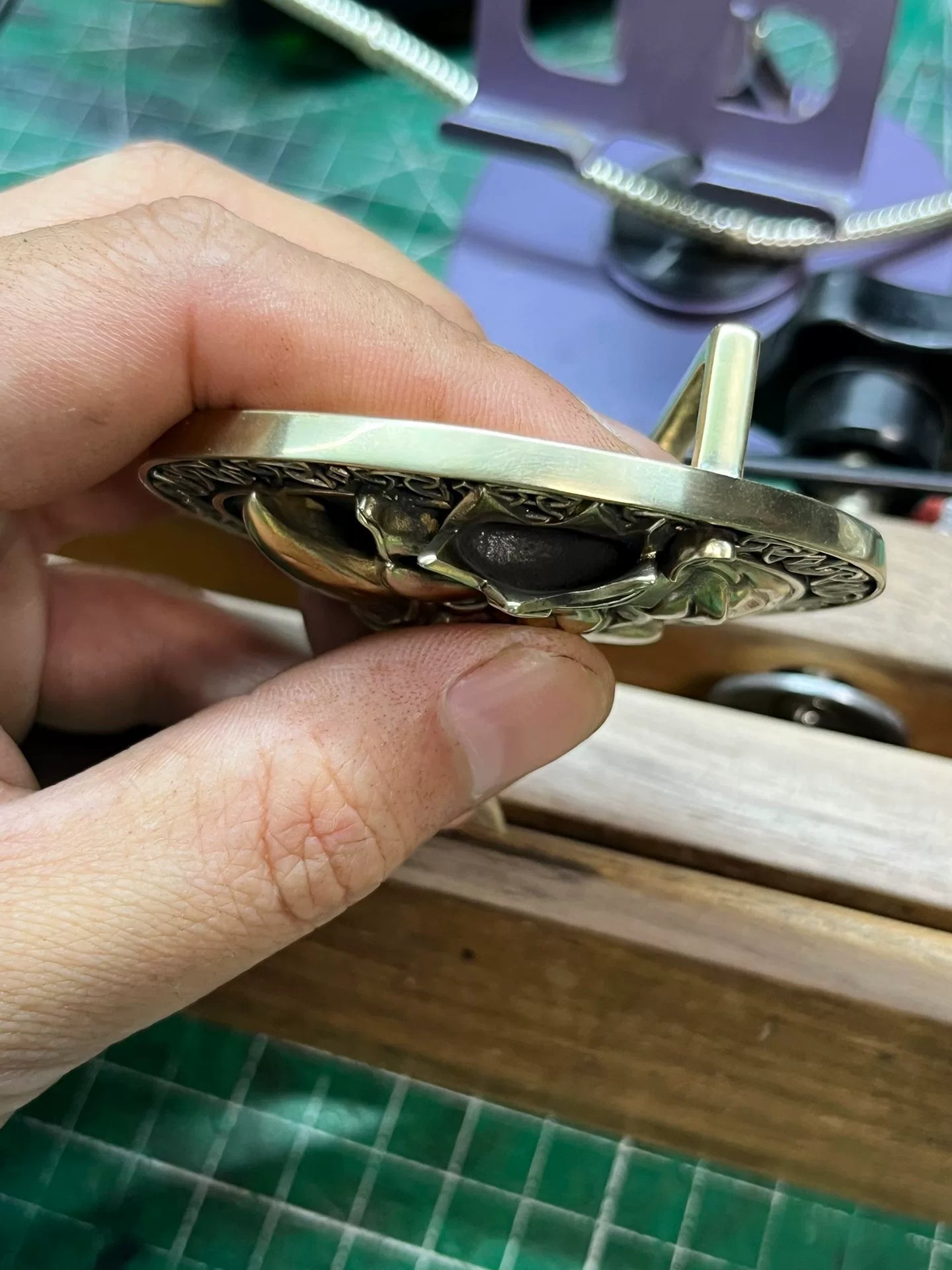 Codename 'Gangster' — Hyper-Real Solid Brass Belt Buckle