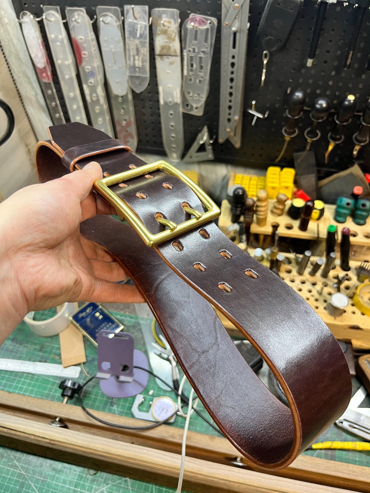 5.5 cm wide genuine leather first-layer cowhide fitness belt widene…