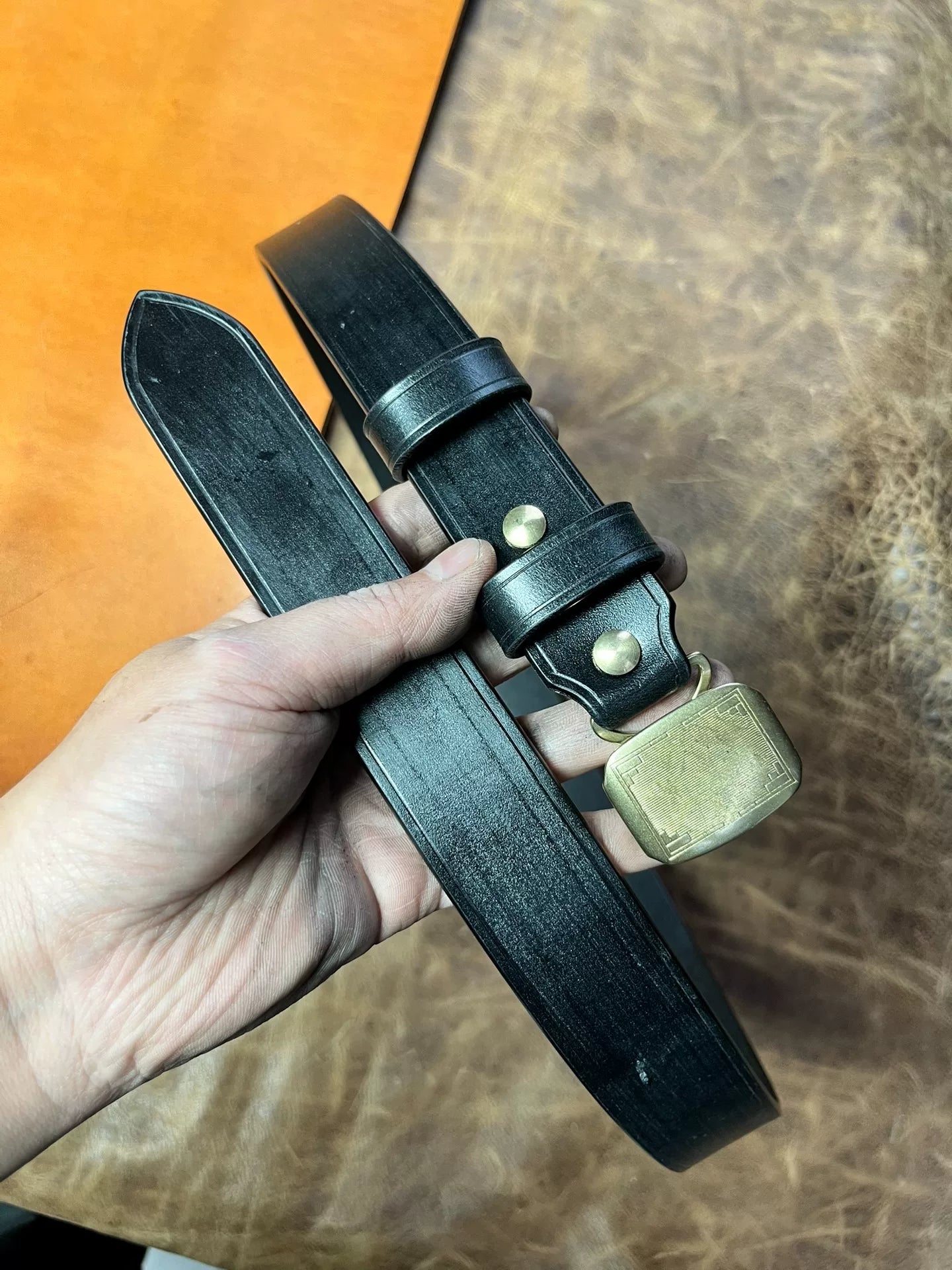 Predetermined style customized British tws horse rein leather RRL h…
