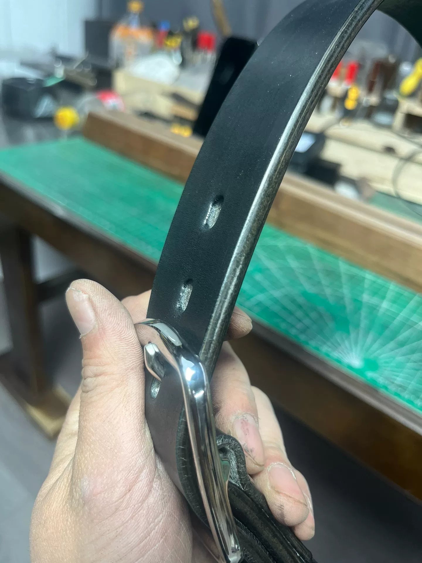 Imported saddle leather genuine first-layer cowhide handmade belt