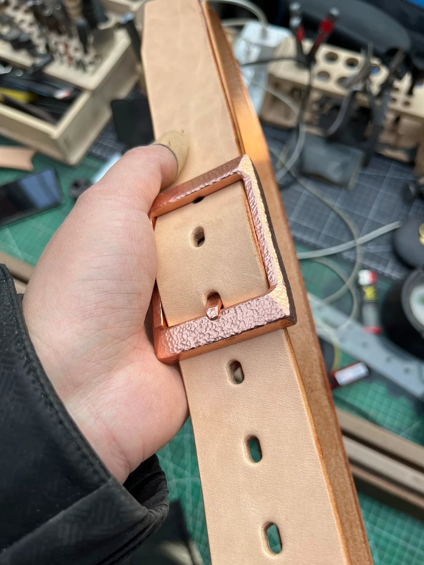 Meian leather handmade belt
