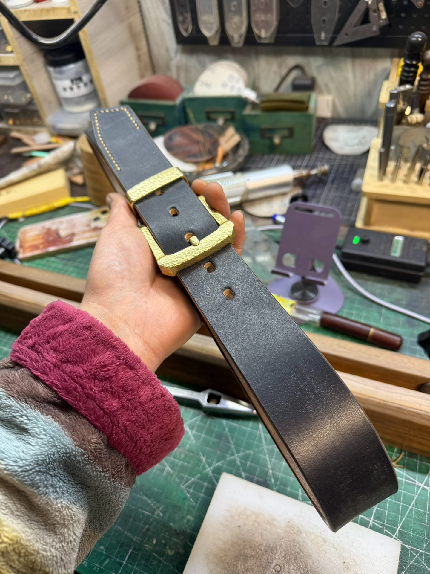 JF.J.Baker full grain bridle leather belt strip handmade belt mater…