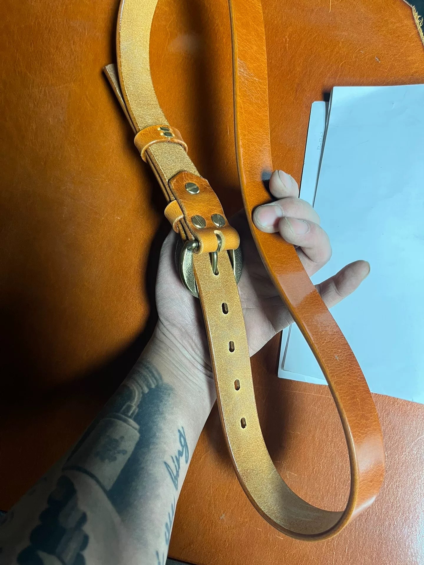 Italian imported vegetable tanned wax genuine leather first layer c…