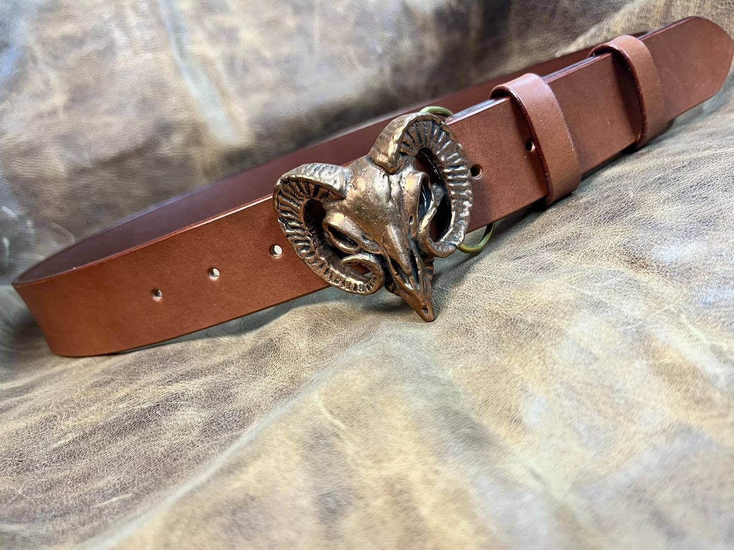 Italian brown cowhide genuine first layer cowhide with white copper…