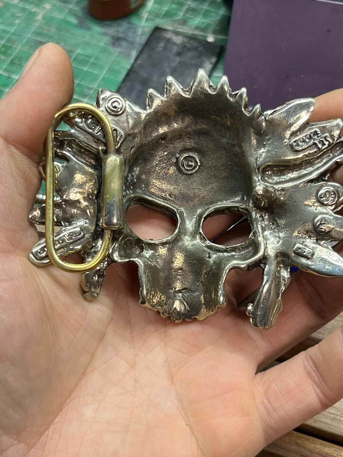 Handmade custom belt buckle