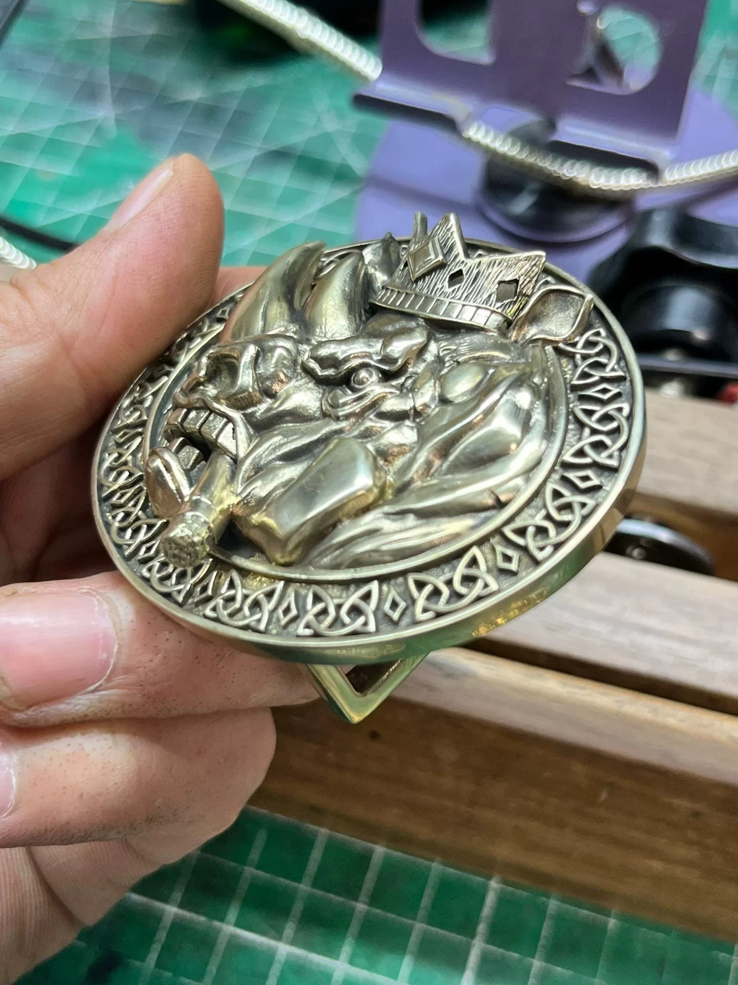 Codename 'Gangster' — Hyper-Real Solid Brass Belt Buckle