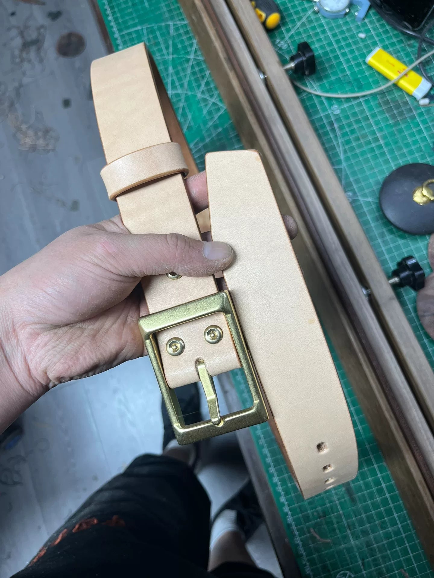 6.5mm thick Meian handmade belt belt, imported Meian, like to consult