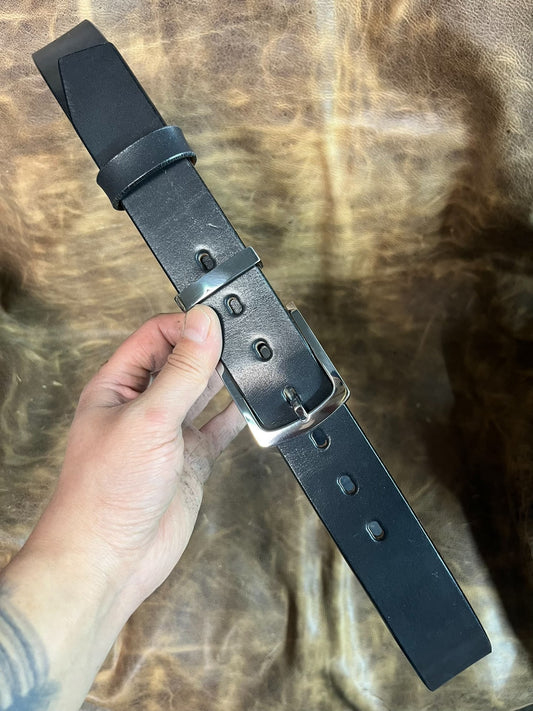 5.5mm thick Japanese Tochigi Shonan back leather belt with handmade…
