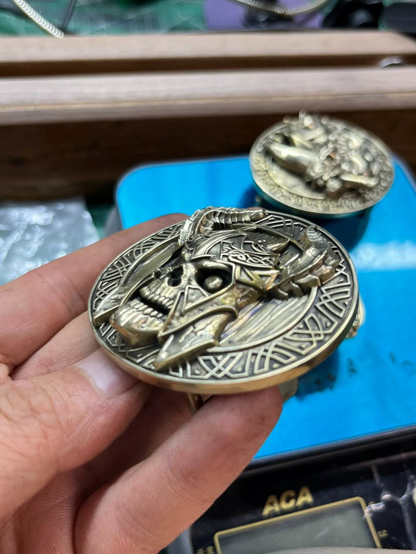 Codename 'Lich Lord' — Hyper-Real Solid Brass Belt Buckle