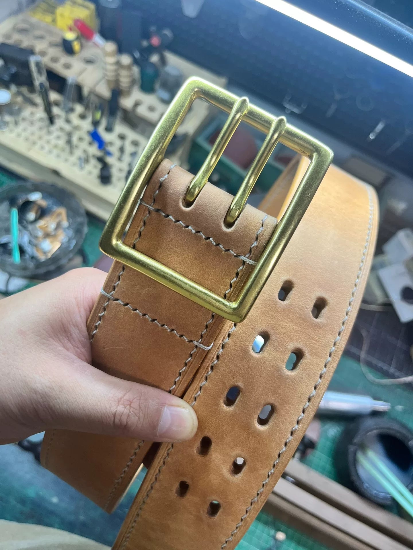 5cm wide and 9mm thick Yisaddle double-layer fitness belt