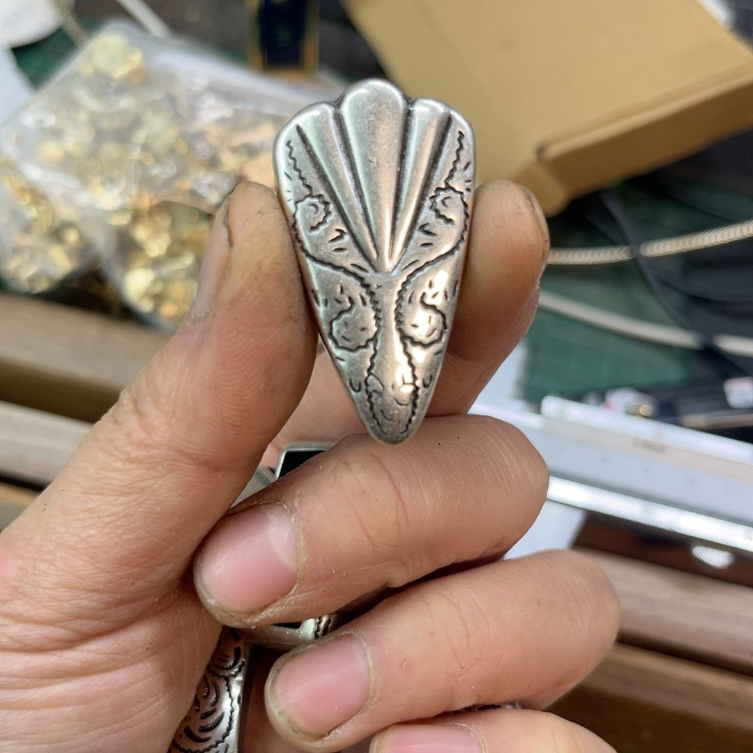 American Tang grass brass plated with 925 silver