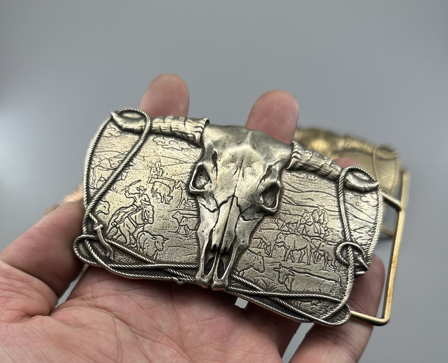 Pure copper Western-Cuba buckle