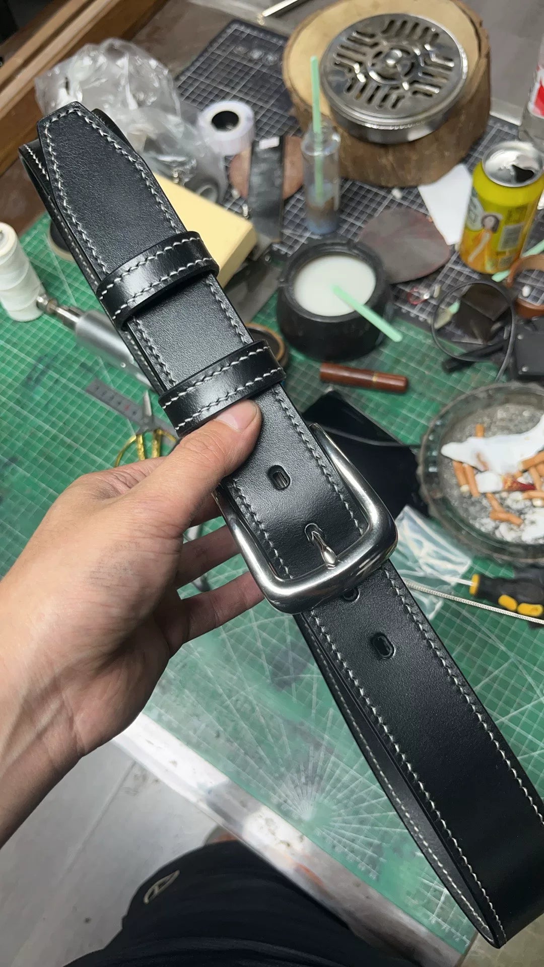 TWS Thomas Bridle Leather Handmade Belt — Imported from UK