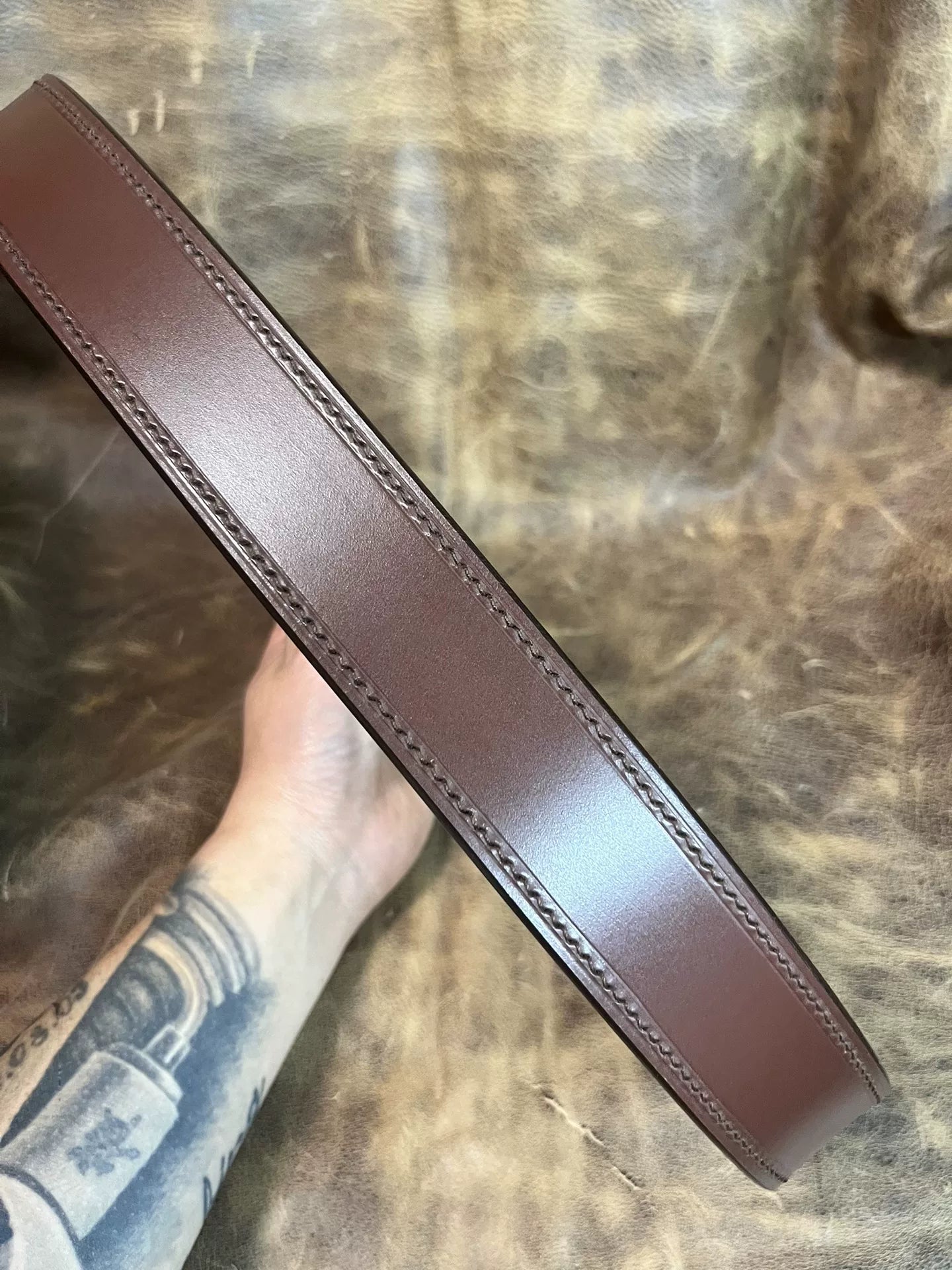 TWS Thomas Bridle Leather Handmade Belt — Imported from UK