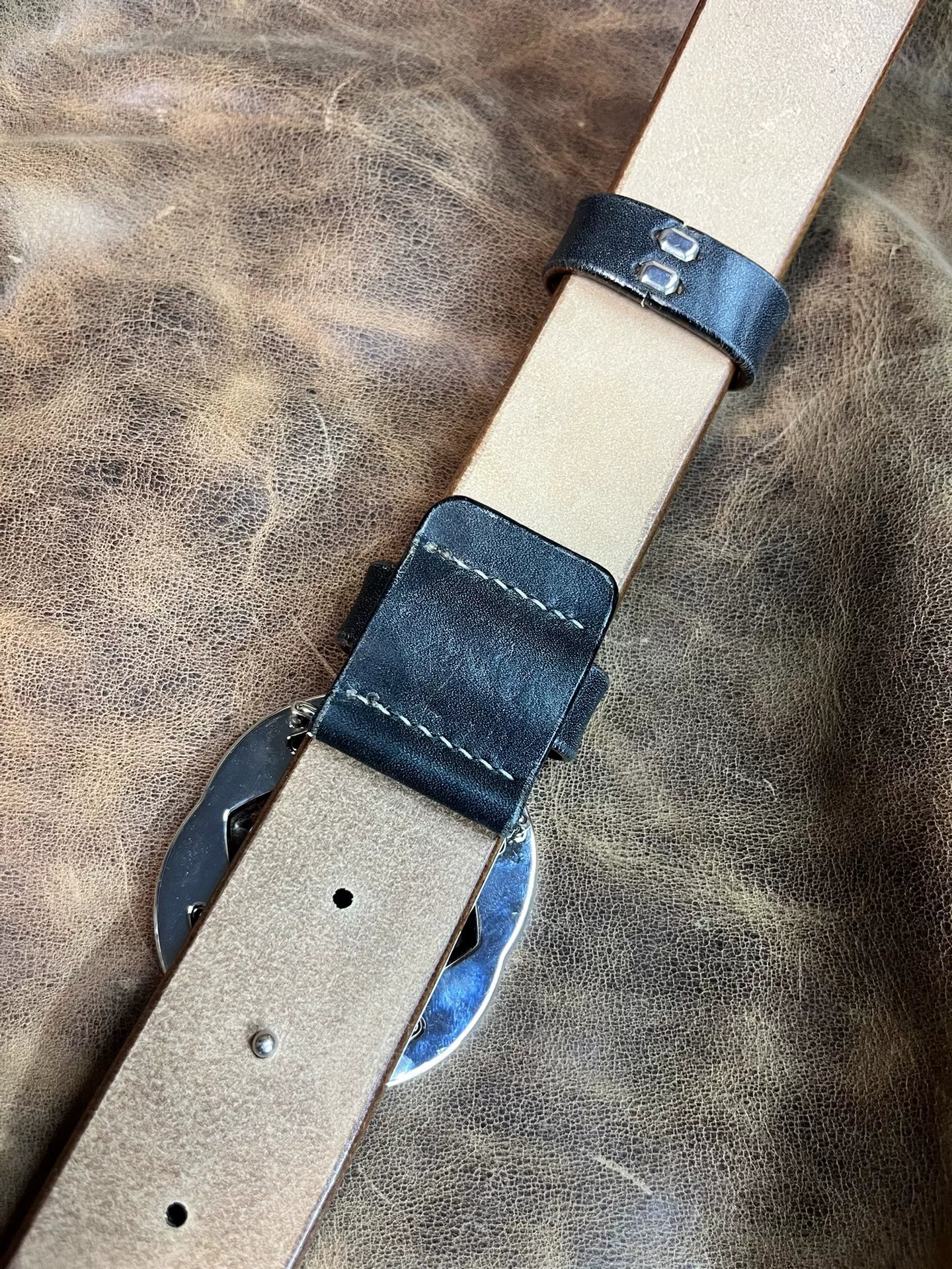 JF.J.Baker full grain bridle leather belt strip handmade belt mater…