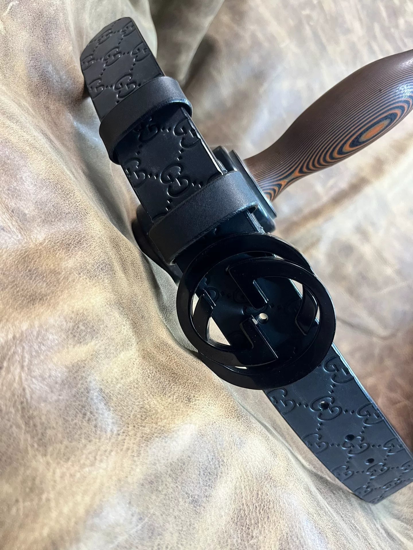 Men's business Gucci and Coach business belt customization. Purely…