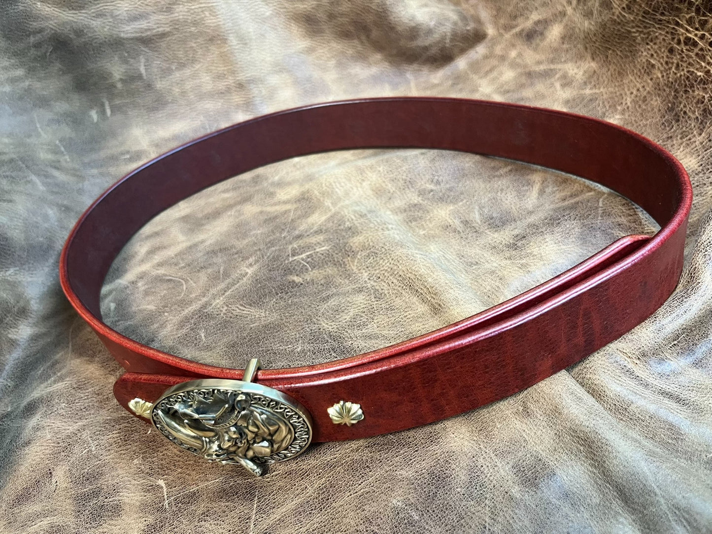Jiayantang brass realistic rhino belt buckle with Italian vegetable…