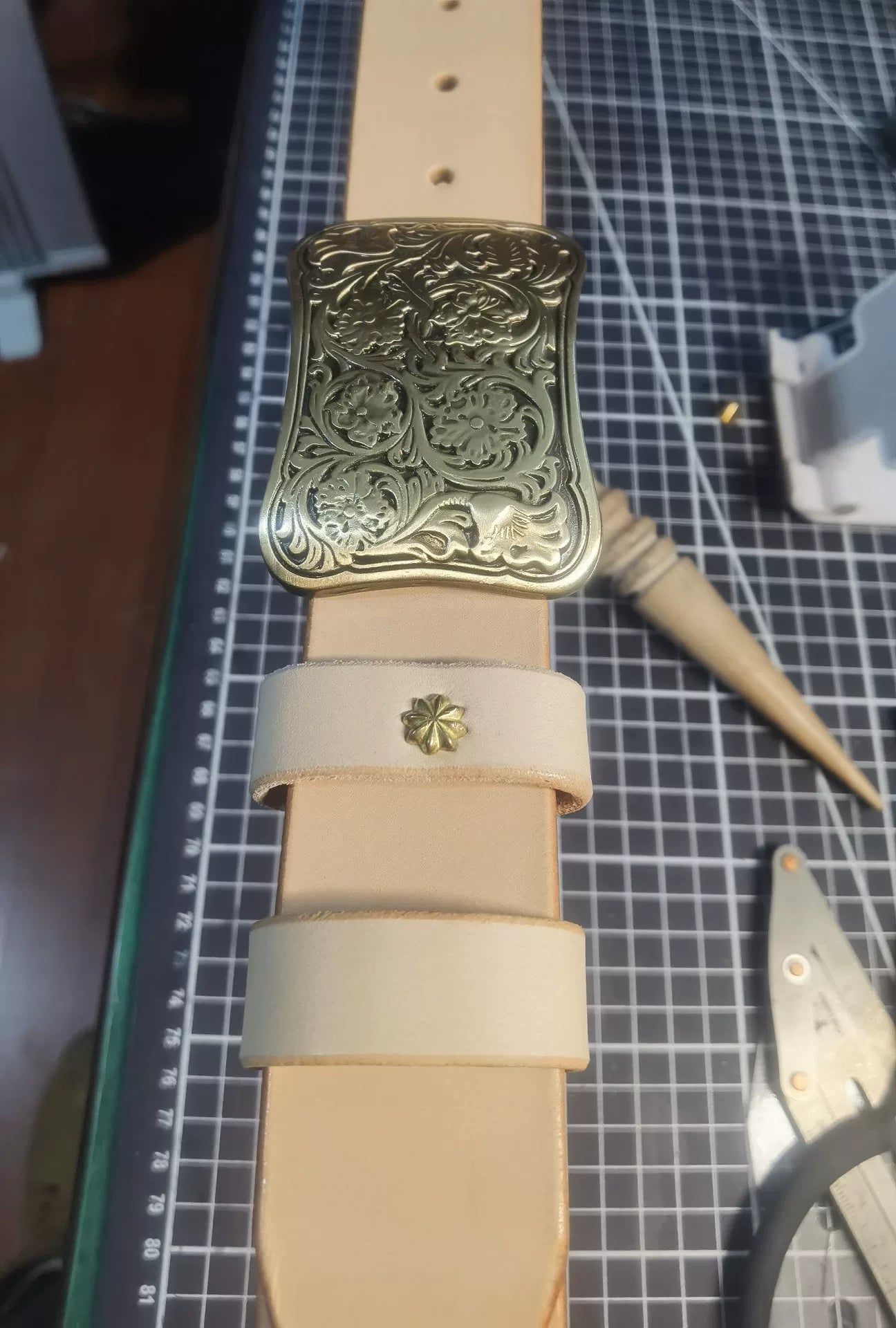 Meian leather handmade belt