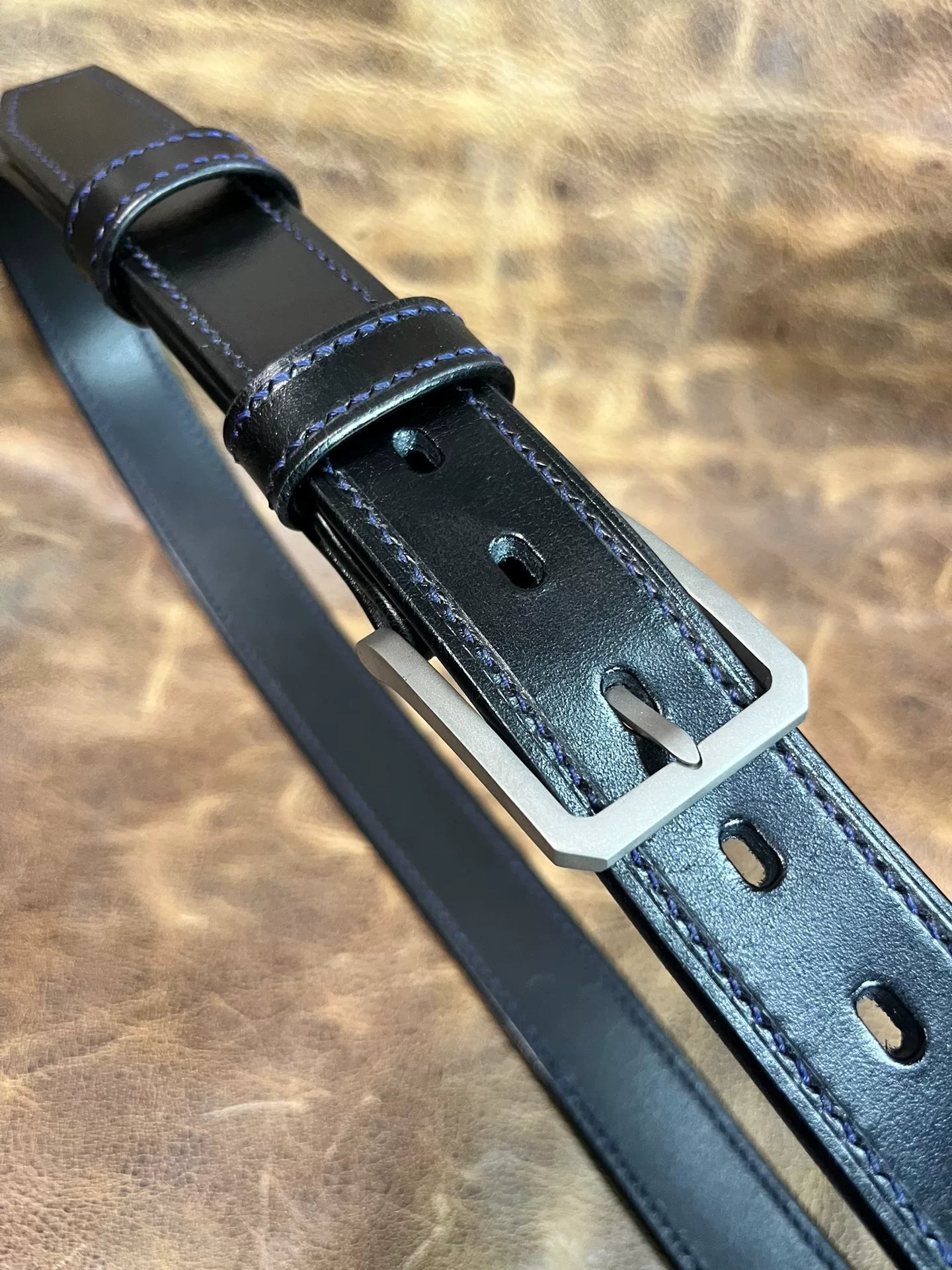 TWS Thomas Bridle Leather Business Dress Belt — Imported from UK