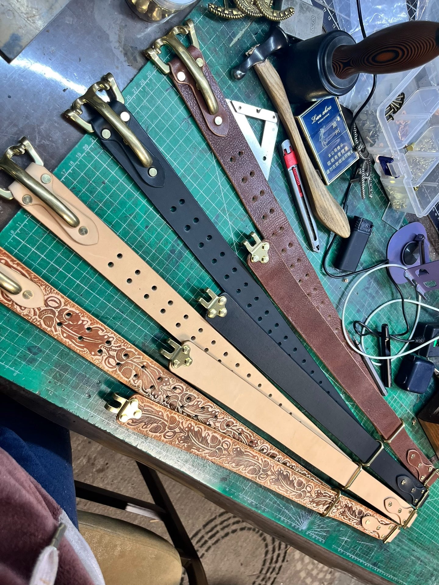 Brand-New Littleton Genuine Leather Cavalry Belt — Quick-Release