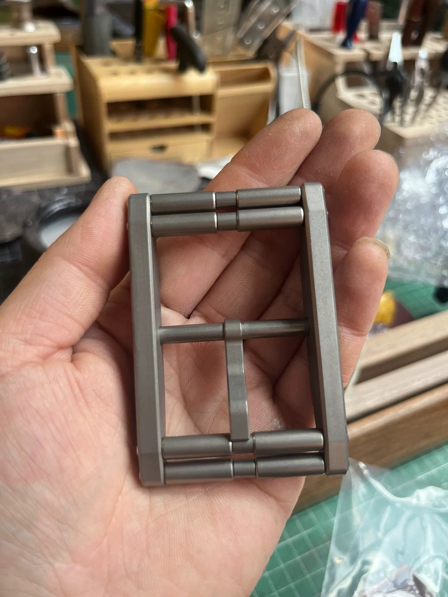 Xifeng Sui handmade belt buckle titanium alloy belt buckle double r…