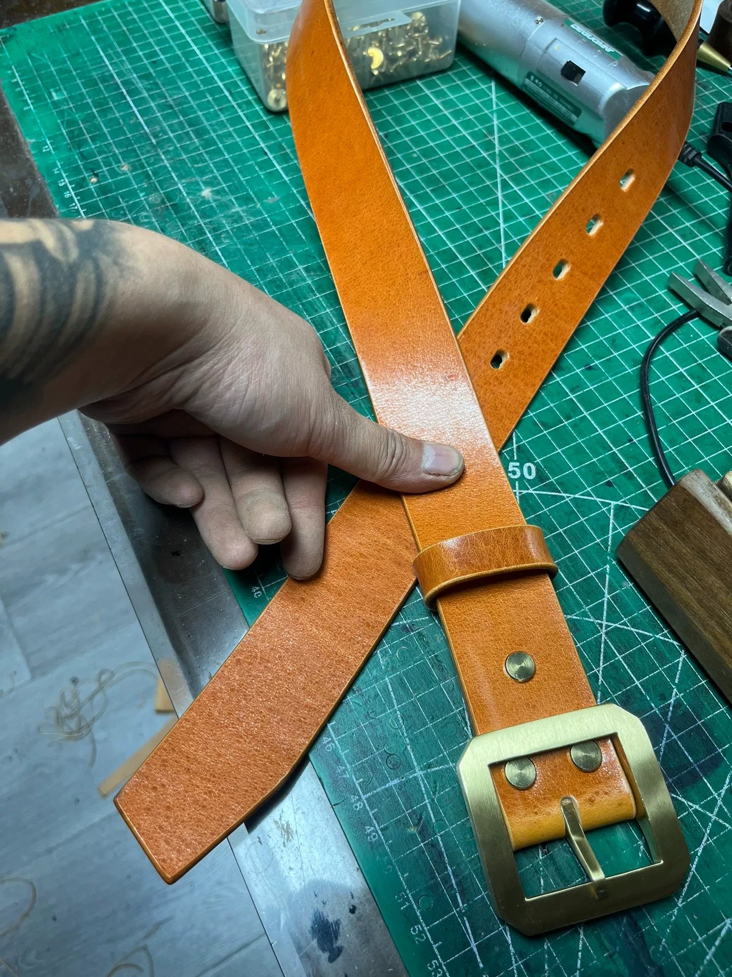 Italian imported vegetable tanned wax genuine leather first layer c…