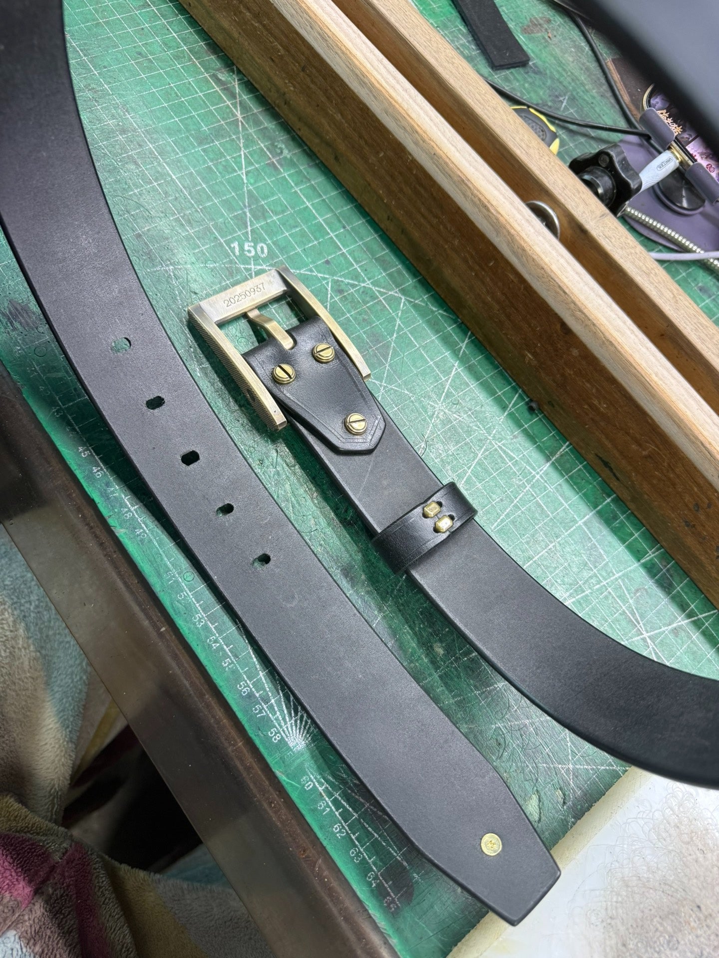 TWS Black Thomas Bridle Leather Belt — 4.0cm Custom