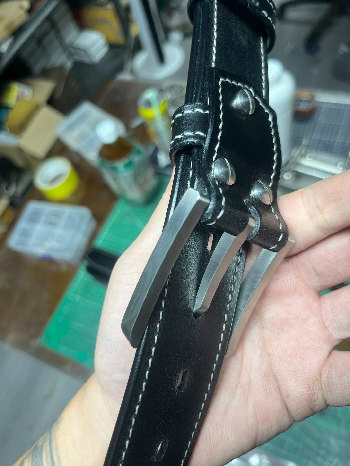 TWS Thomas Bridle Leather Business Dress Belt — Imported from UK