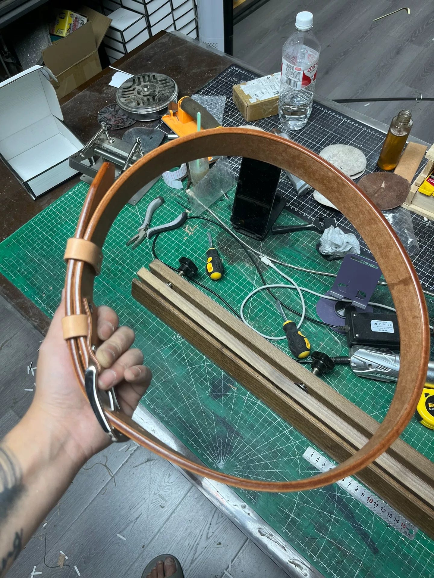 6.5mm Imported Saddle Top-Grain Leather Sample — Customizable