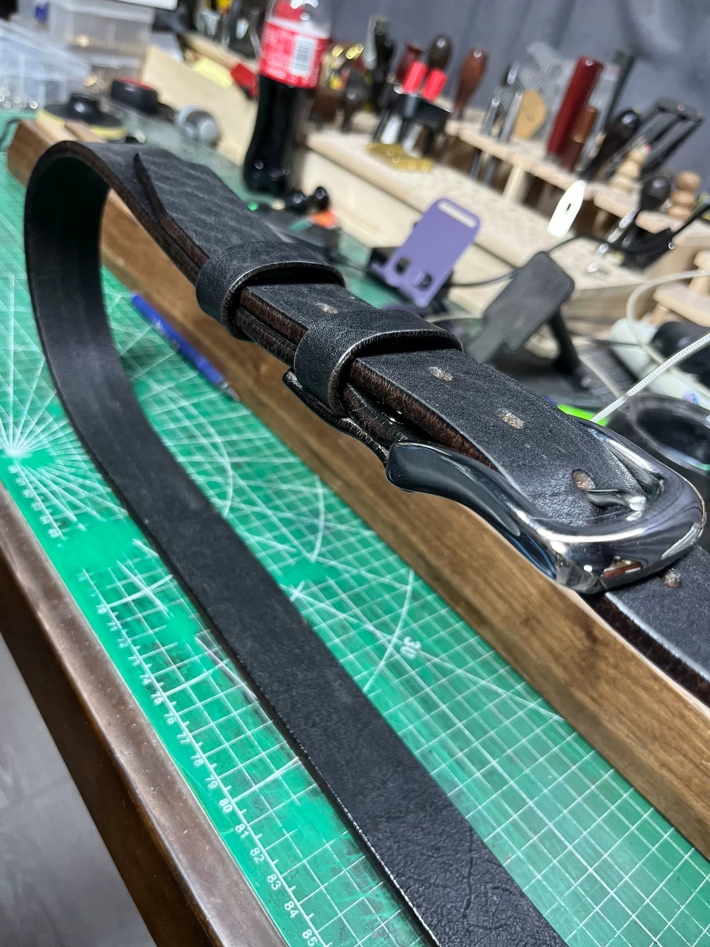 4.5–5–5.5 mm thick handmade belt