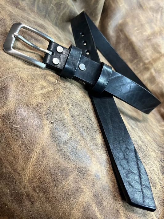 5.5–6mm thick North American black dyed bison leather first layer c…