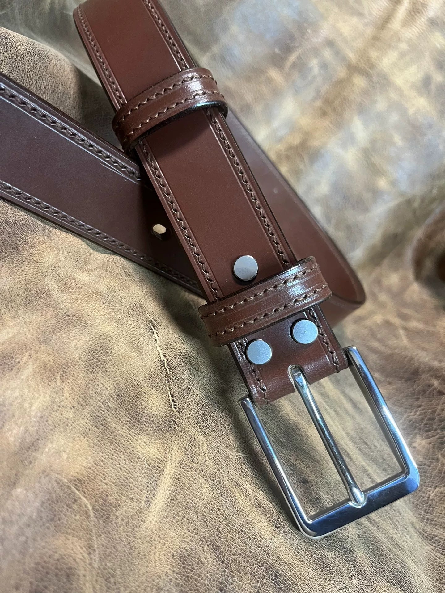TWS Thomas Bridle Leather Handmade Belt — Imported from UK