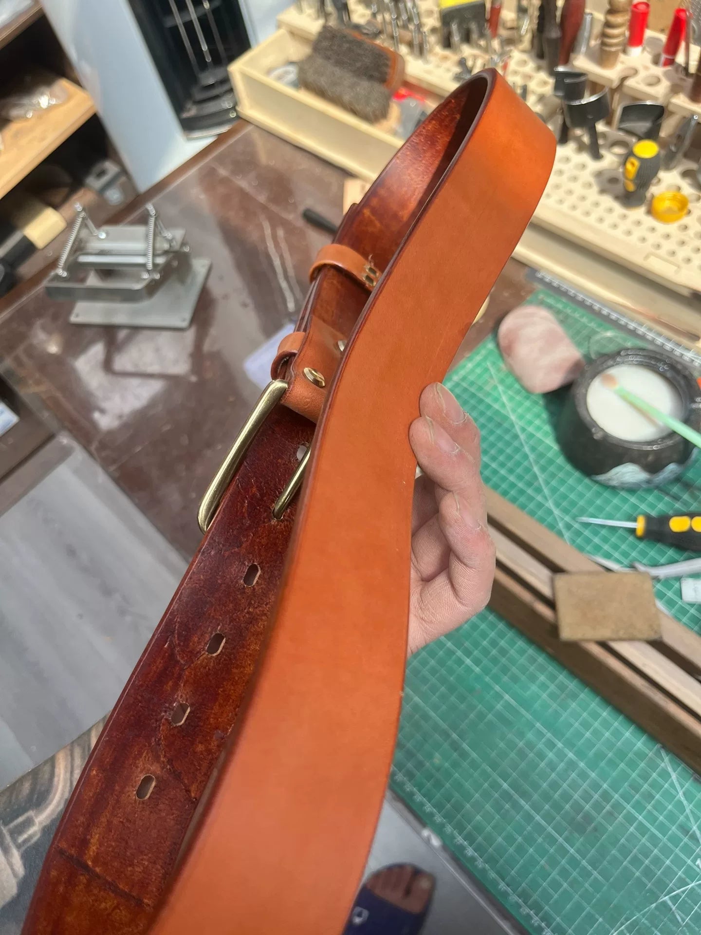 American saddle leather genuine leather casual men's belt imported…