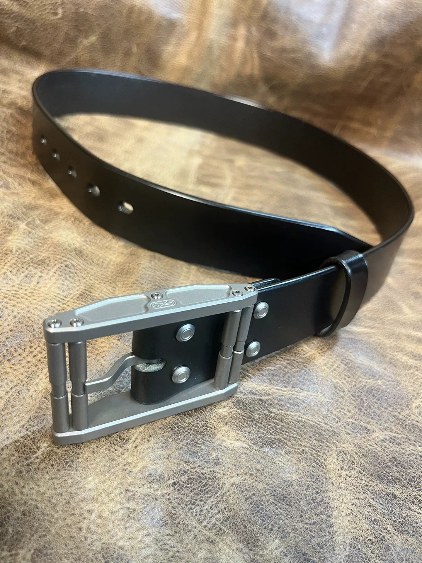 Xifeng Sui pure titanium belt buckle handmade custom belt black TWS…