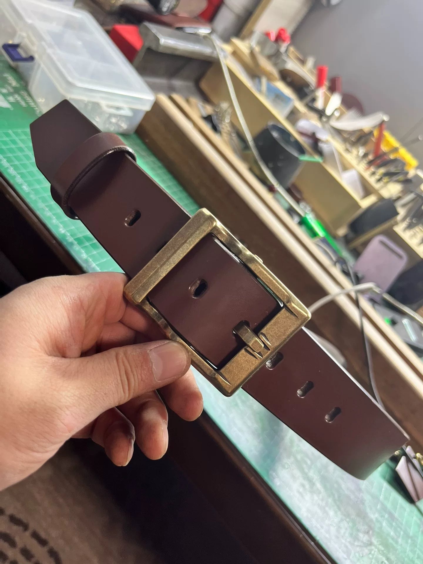 TWS British Thomas Rein leather handmade belt