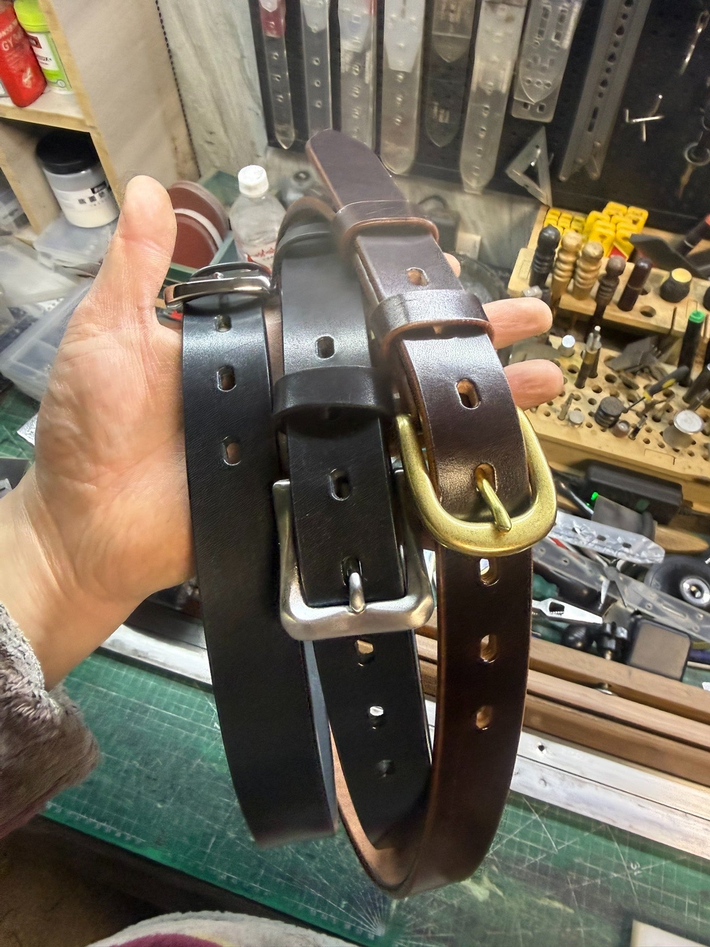 Genuine first-layer cowhide women's oil-waxed leather belt