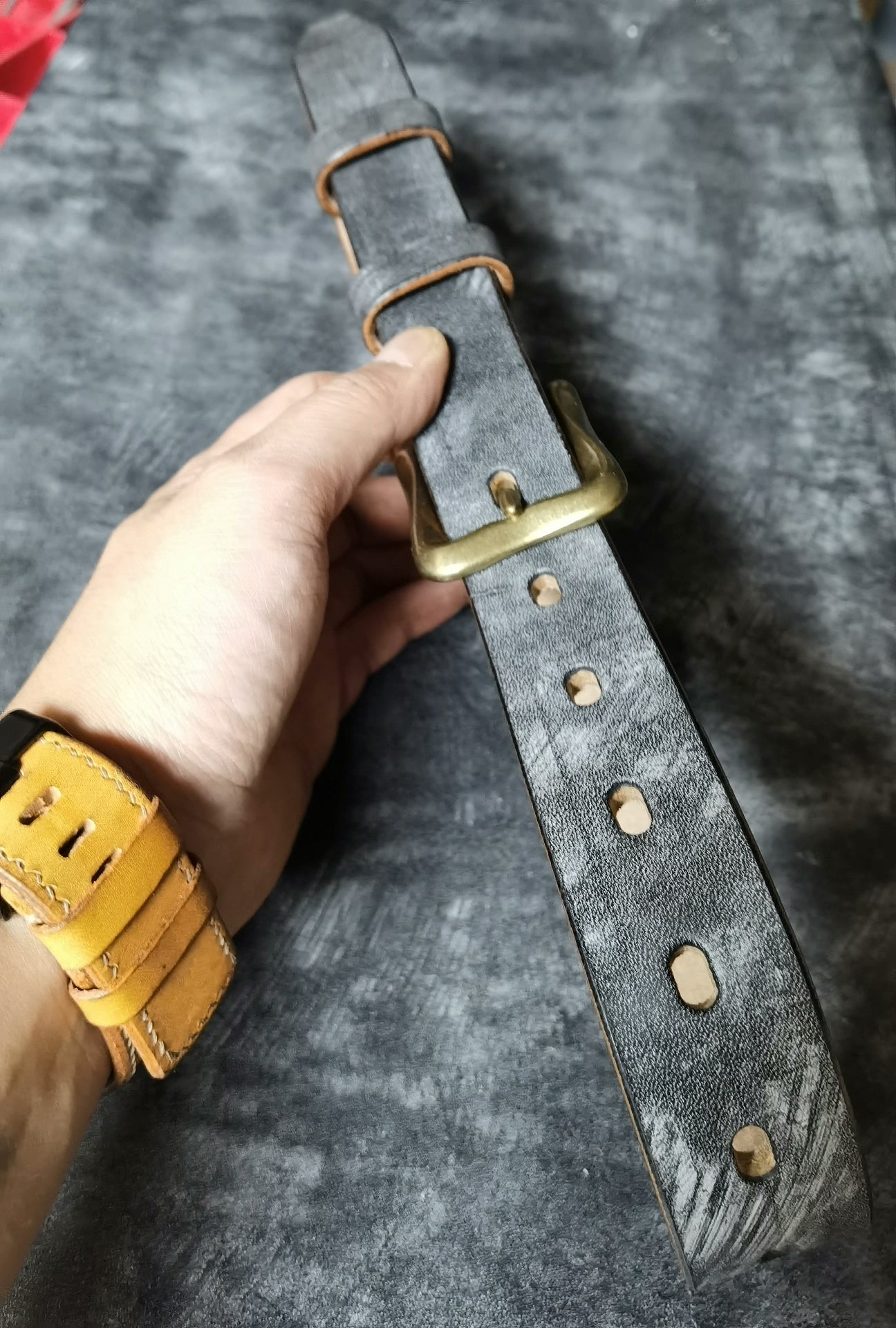 Black JF Horse Rein women's handmade belt