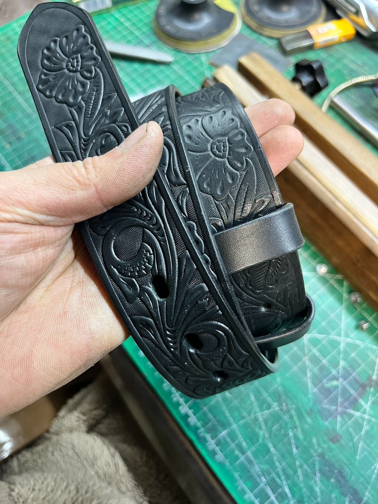 Meian vegetable tanned genuine first layer cowhide carved handmade…
