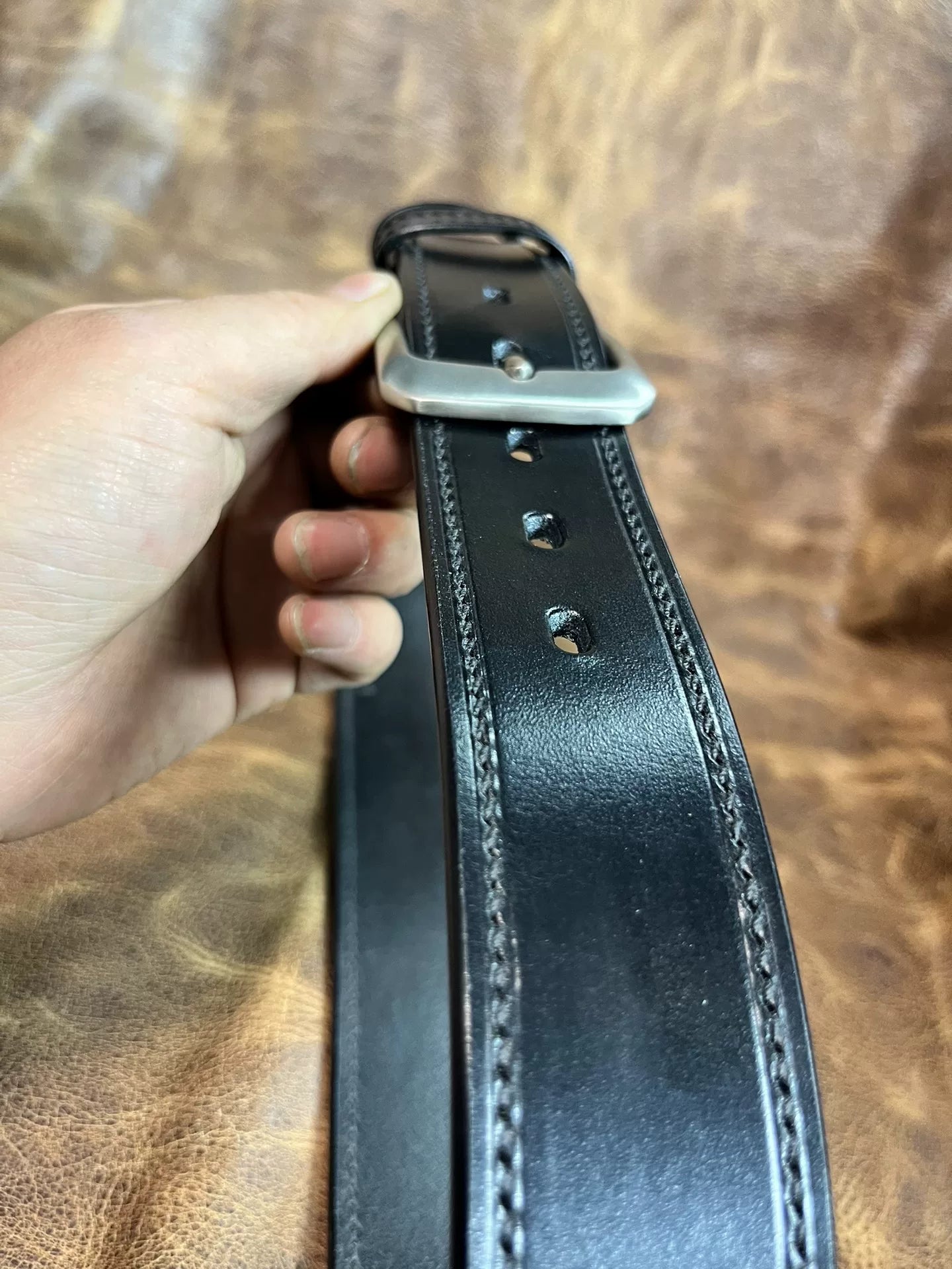 TWS Thomas Bridle Leather Handmade Belt — Imported from UK