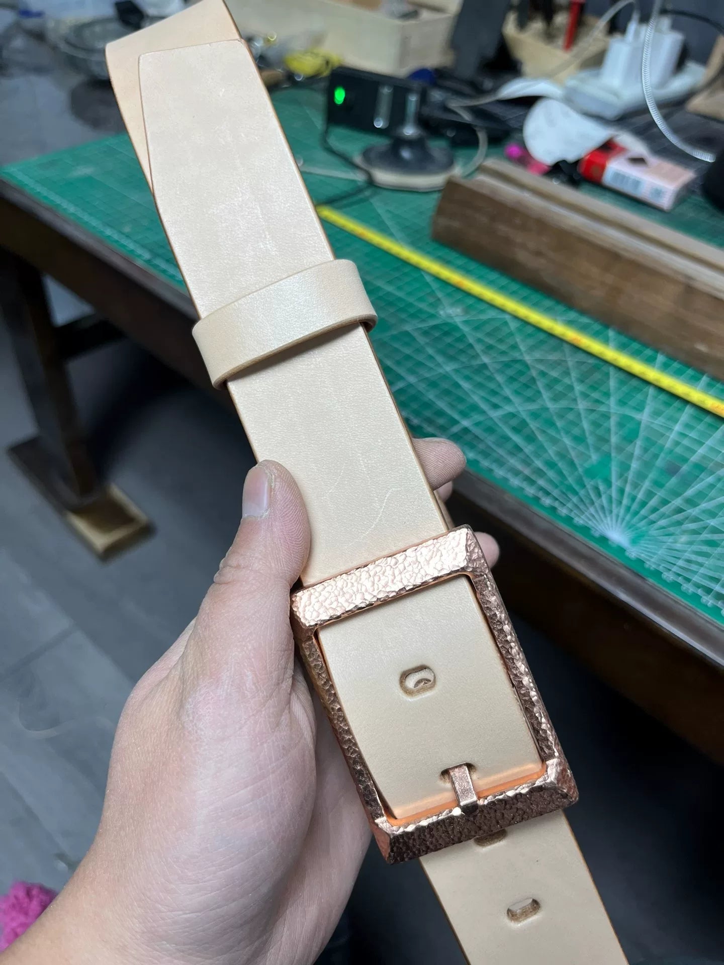 Meian leather handmade belt