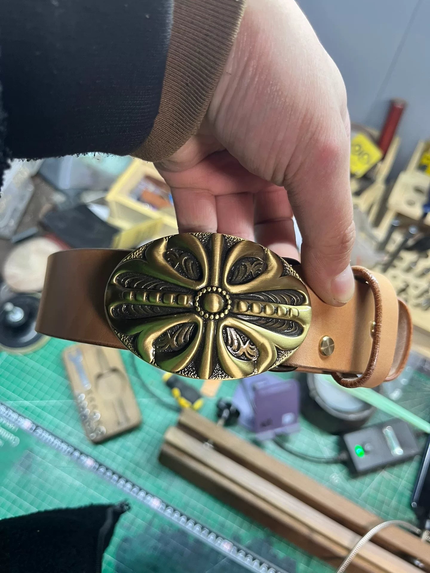 5.5mm thick Japanese Tochigi leather back belt