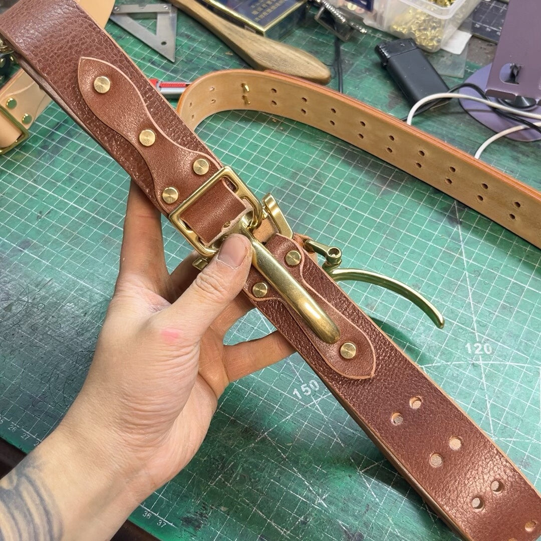 Brand-New Littleton Genuine Leather Cavalry Belt — Quick-Release