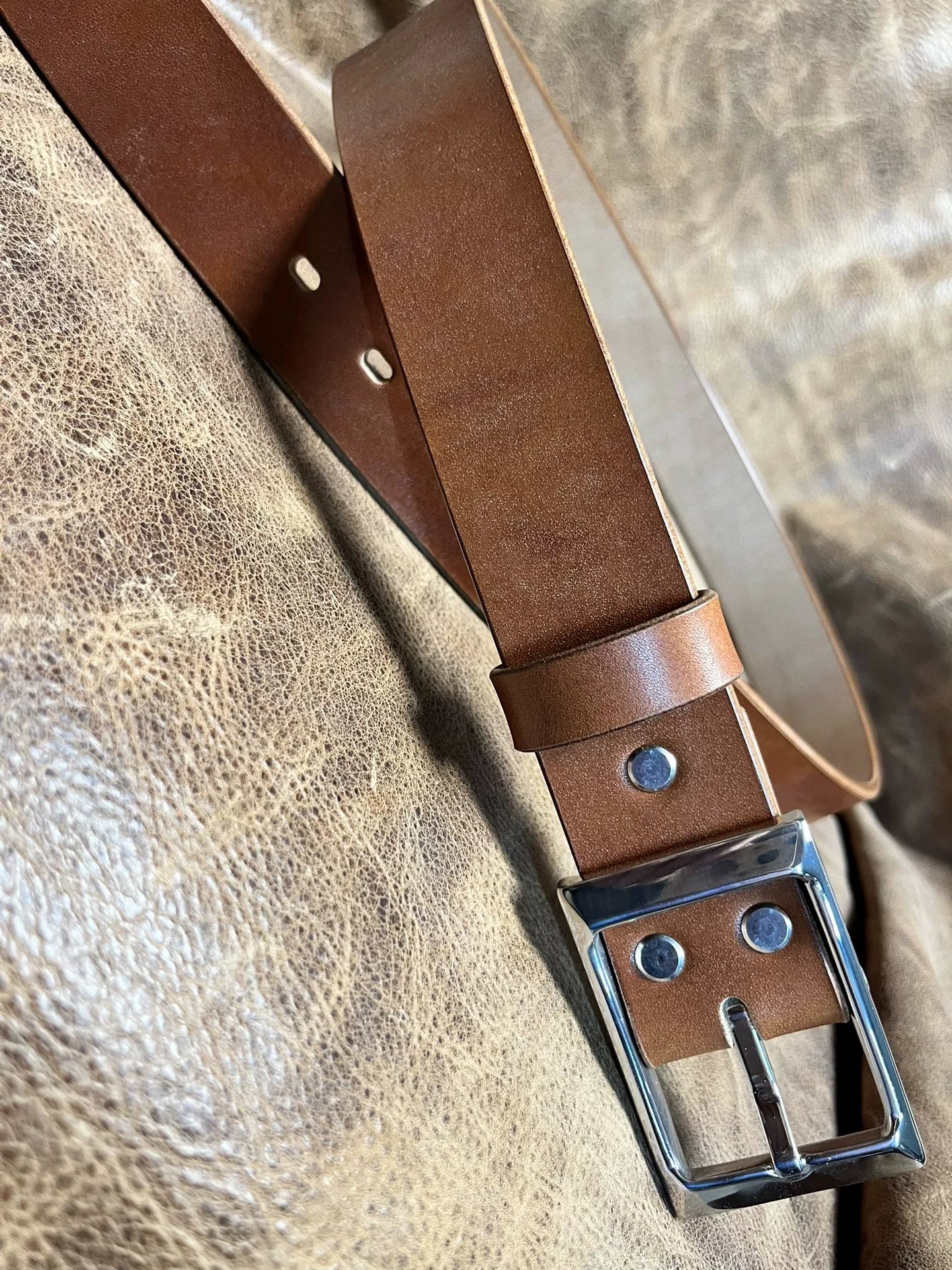 JF.J.Baker full grain jf horse bridle leather belt strip handmade b…